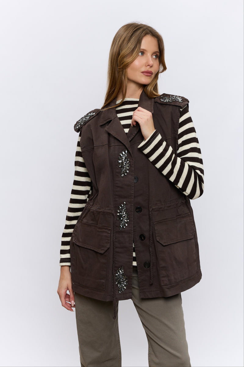 ווסט ספארי יהלומים+קשירה