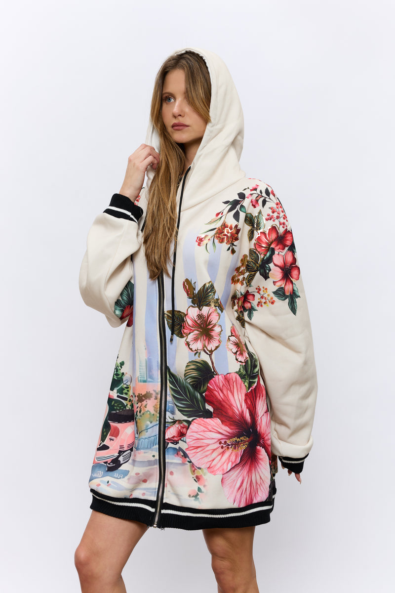 ג'קט קפוצ'ון פרחוני