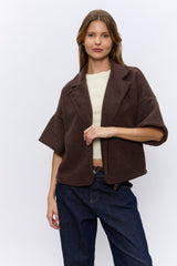 ג'קט קרופ שרוול קצר