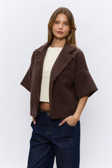 ג'קט קרופ שרוול קצר