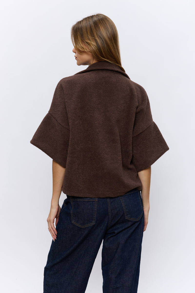 ג'קט קרופ שרוול קצר