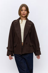 מעיל אוקספורד קצר+חגורה