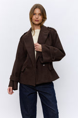 מעיל אוקספורד קצר+חגורה