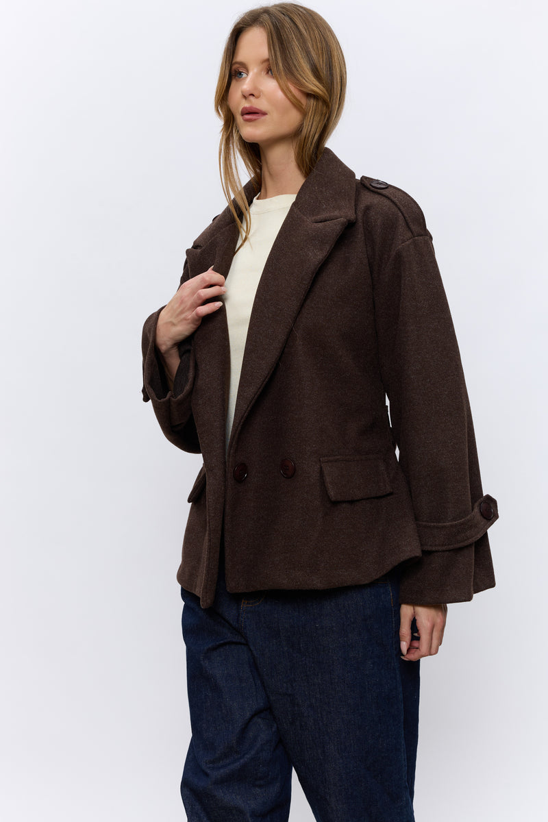 מעיל אוקספורד קצר+חגורה