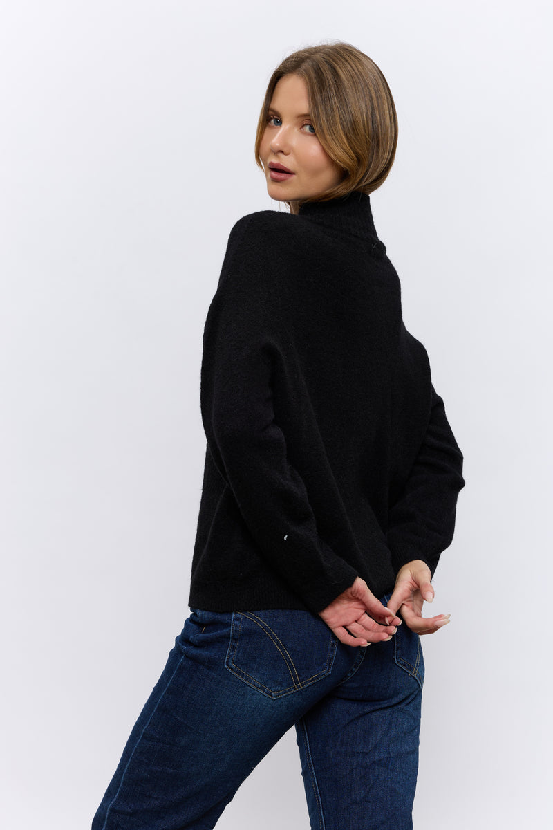 סריג חצי גולף+סיכה