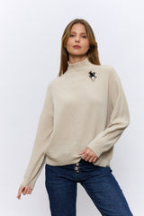 סריג חצי גולף+סיכה