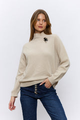 סריג חצי גולף+סיכה