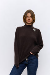 סריג חצי גולף+סיכה