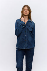 מכופתרת ג'ינס כיסים