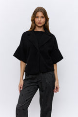 ג'קט קרופ שרוול קצר