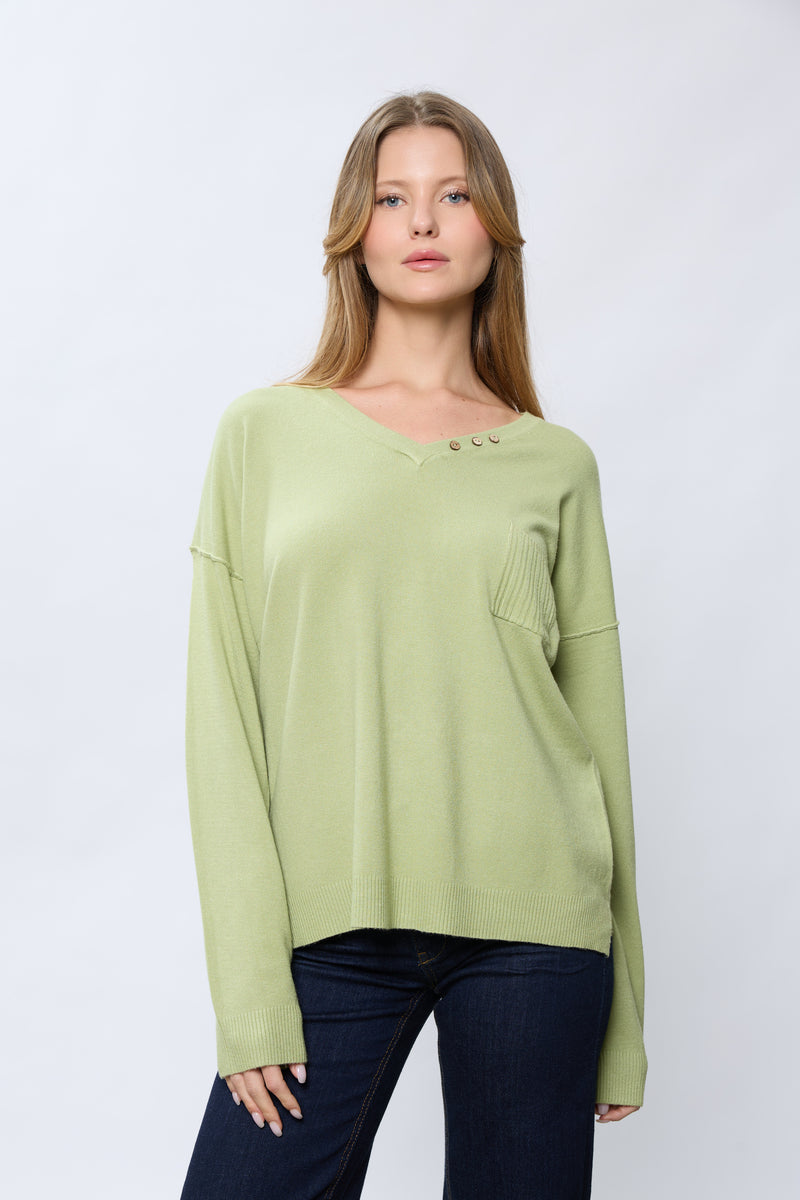 סריג וי ריב בגב