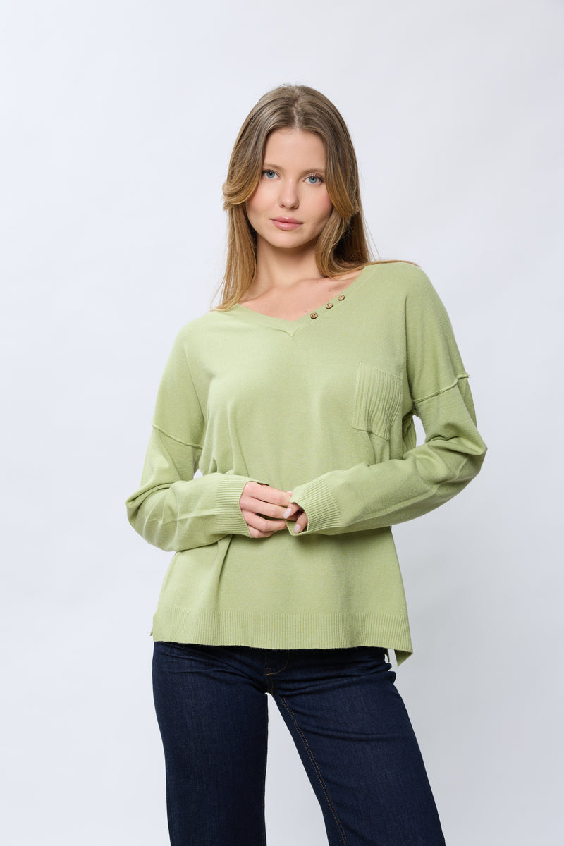 סריג וי ריב בגב