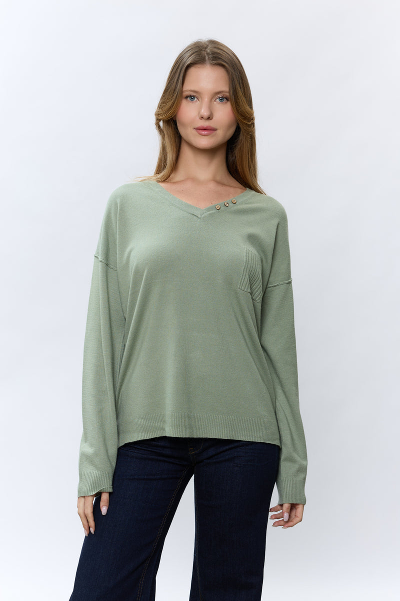 סריג וי ריב בגב