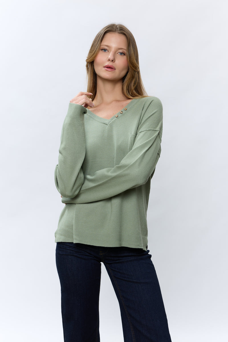 סריג וי ריב בגב