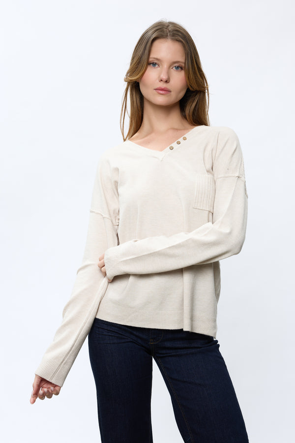 סריג וי ריב בגב