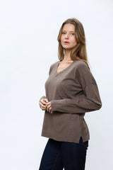 סריג וי ריב בגב