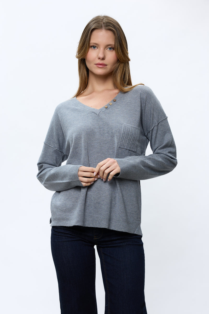 סריג וי ריב בגב