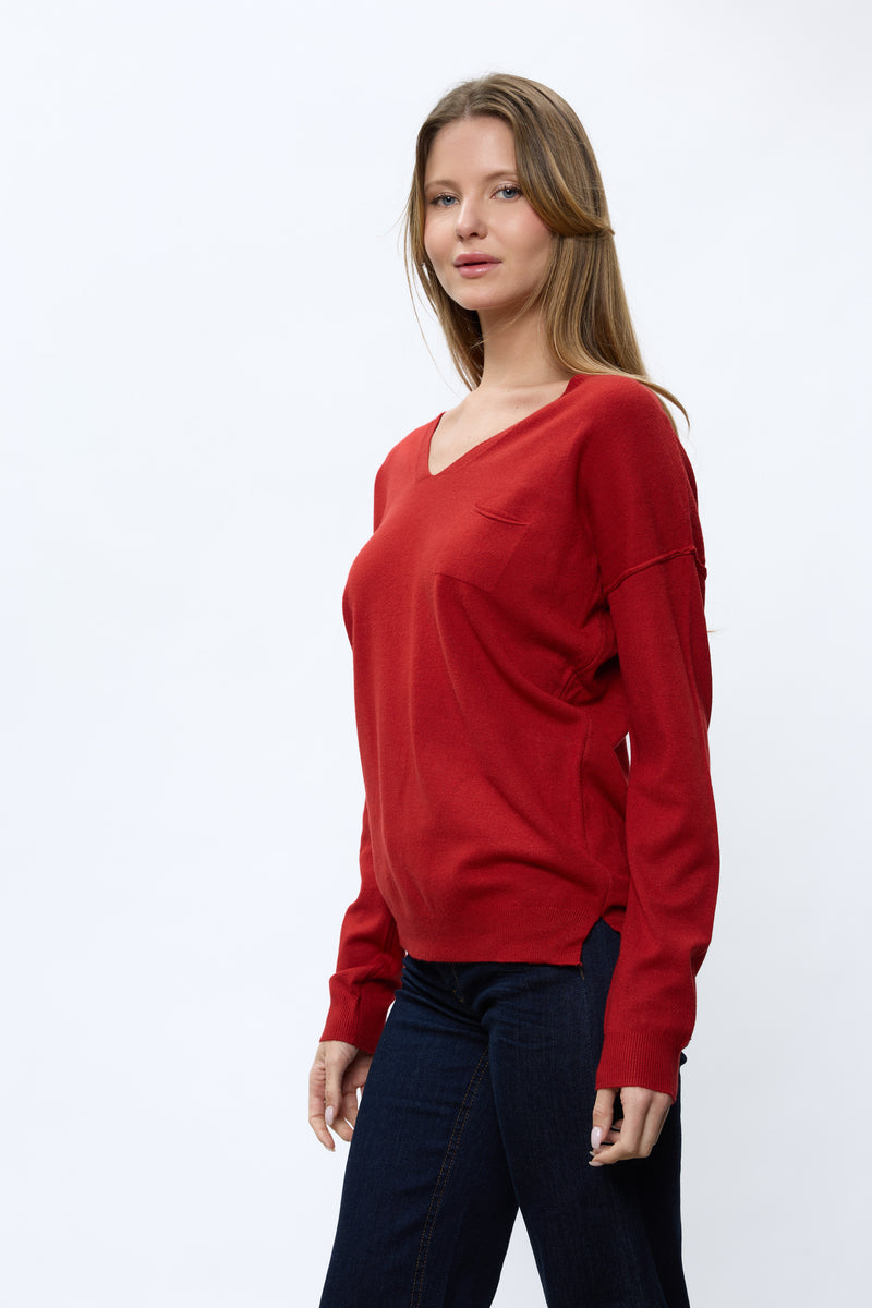 סריג וי+כיס