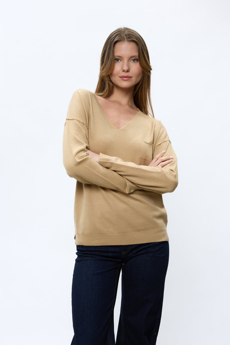 סריג וי+כיס