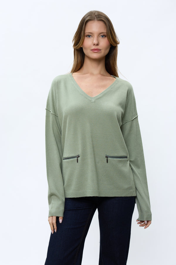 סריג וי רוכסנים