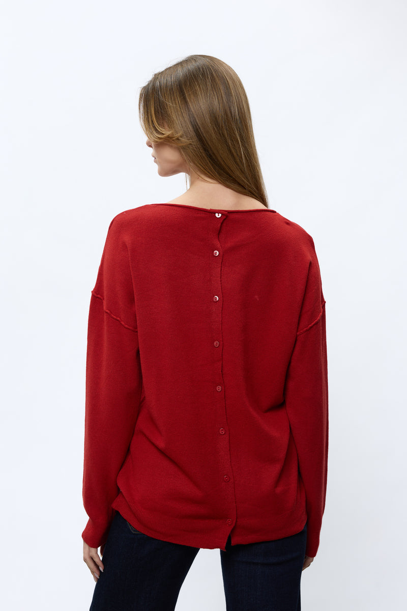 סריג ניקי כפתורים בגב+כיסים