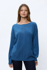 סריג ניקי כפתורים בגב+כיסים