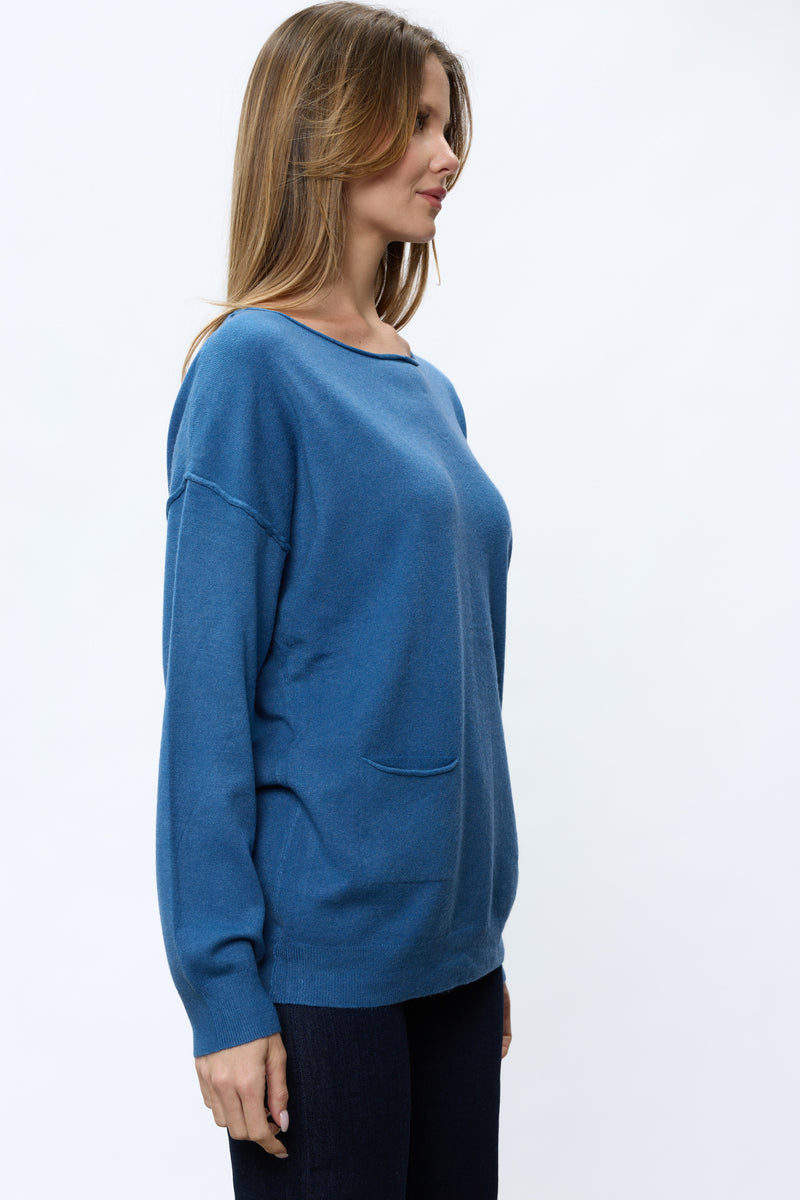 סריג ניקי כפתורים בגב+כיסים