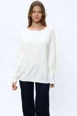 סריג ניקי כפתורים בגב+כיסים