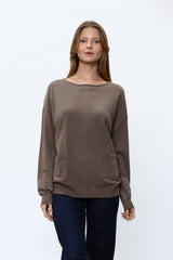 סריג ניקי כפתורים בגב+כיסים