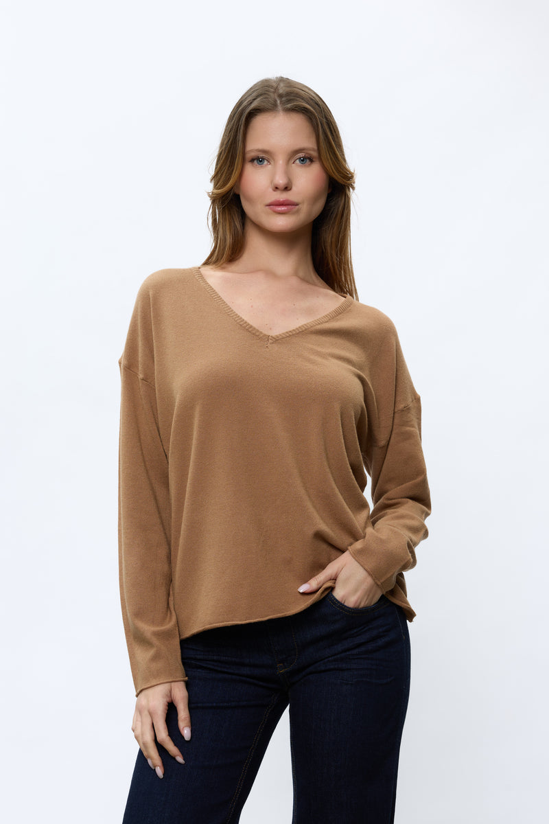 סריג וי ריב פפיונים בגב