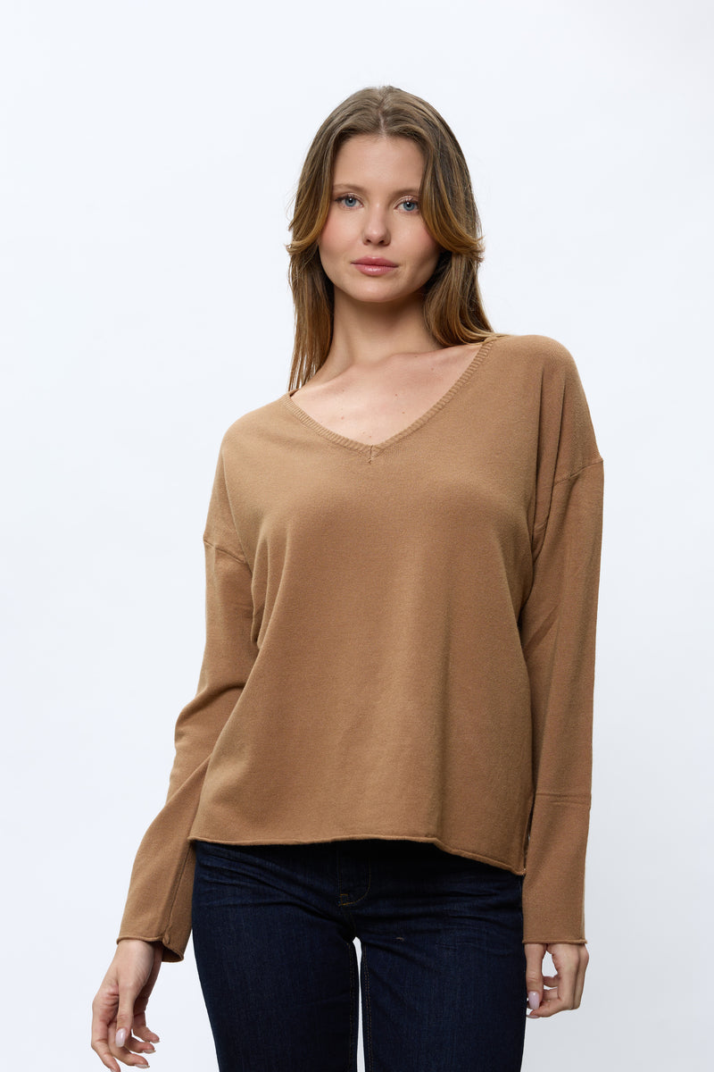 סריג וי ריב פפיונים בגב