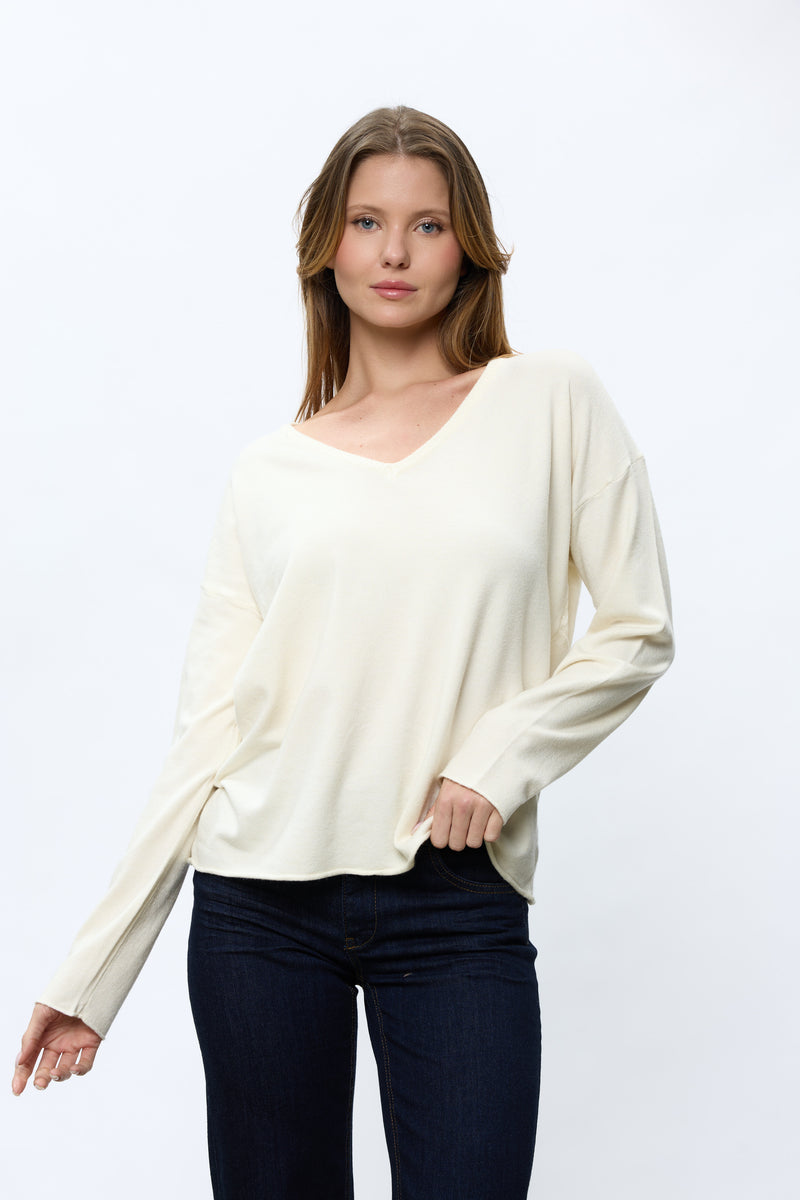 סריג וי ריב פפיונים בגב