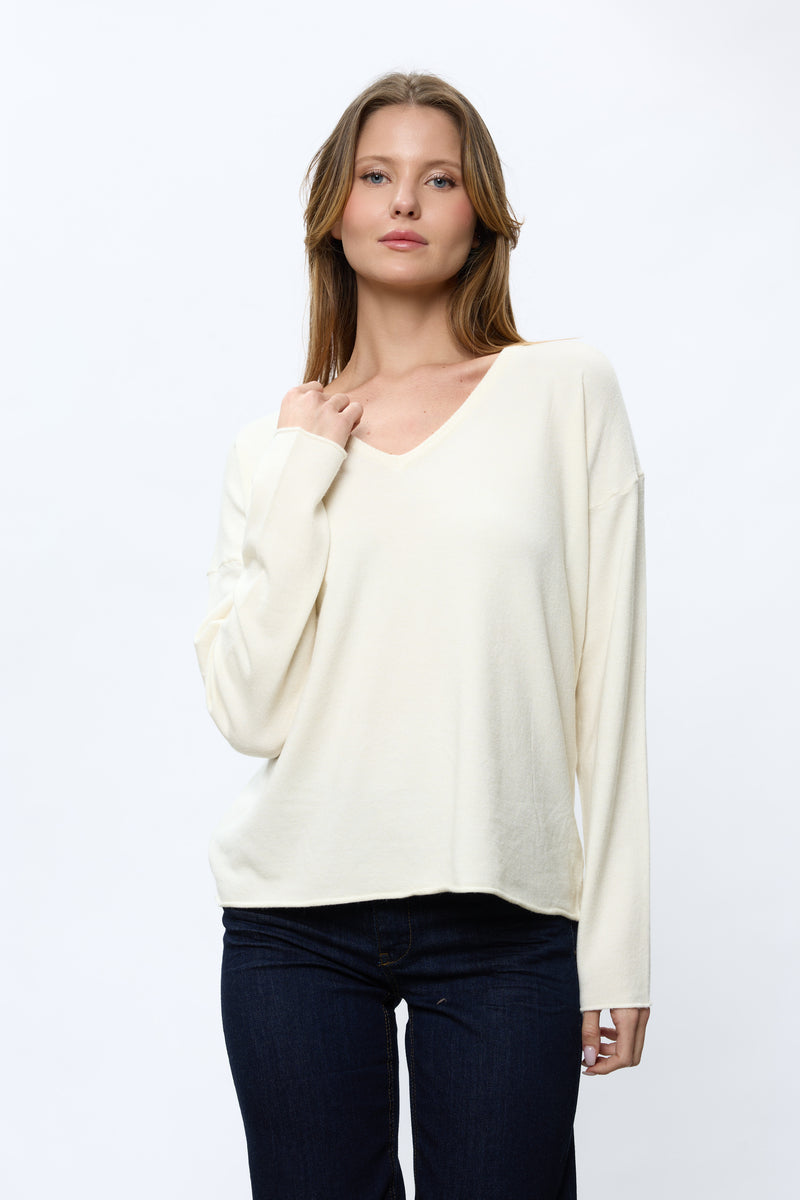 סריג וי ריב פפיונים בגב