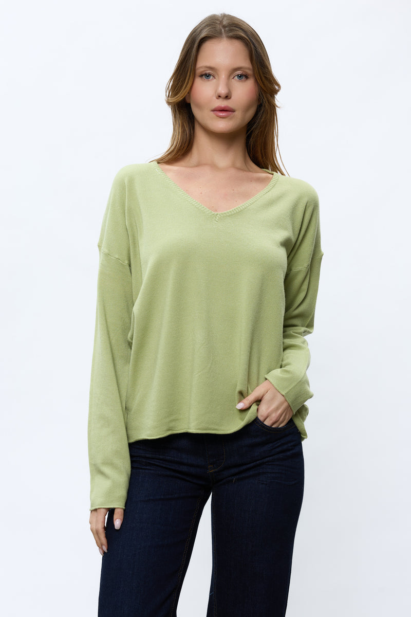 סריג וי ריב פפיונים בגב