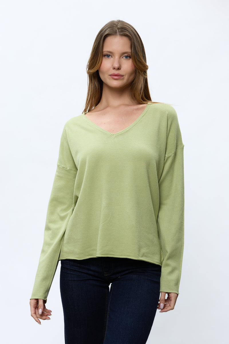 סריג וי ריב פפיונים בגב