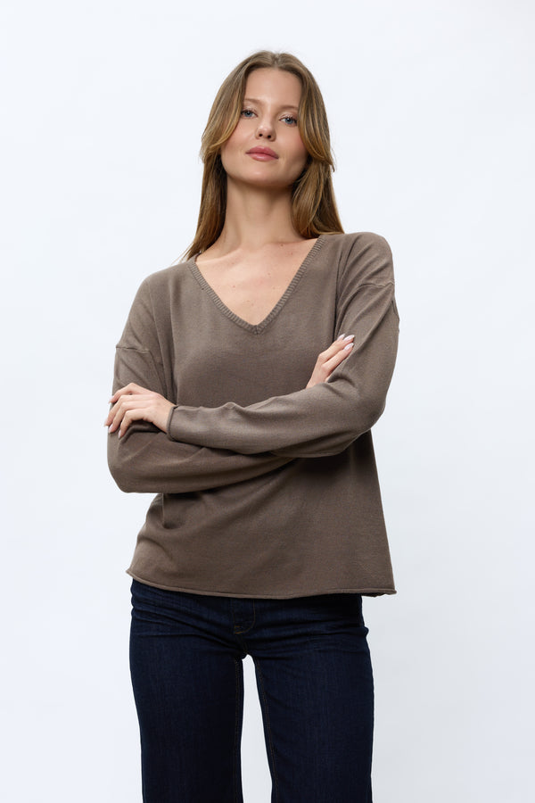 סריג וי ריב פפיונים בגב