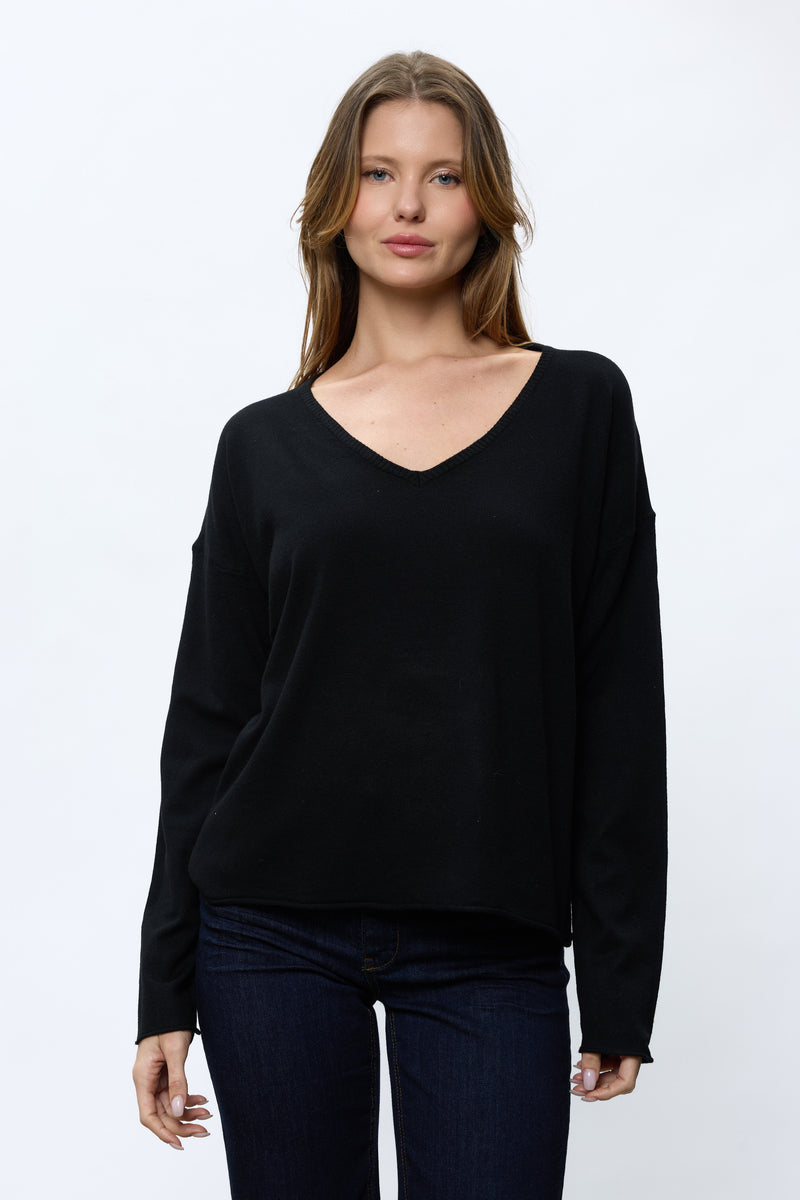 סריג וי ריב פפיונים בגב