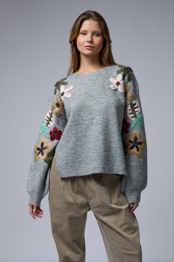 סוודר פרחים/ניטים