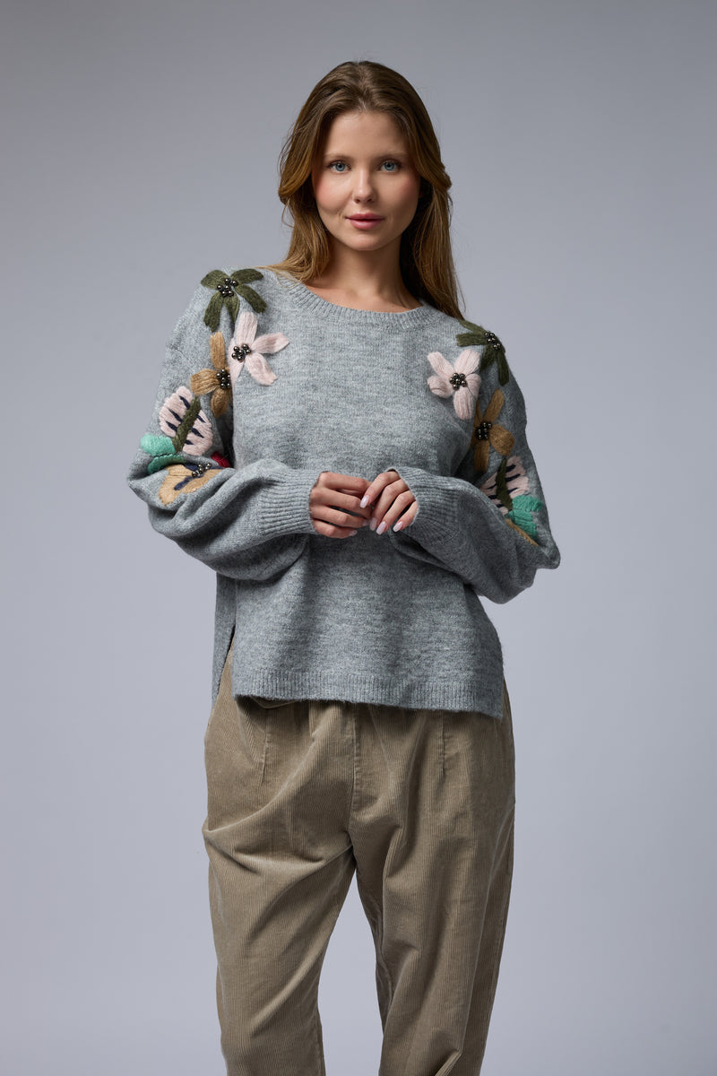 סוודר פרחים/ניטים