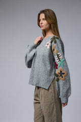 סוודר פרחים/ניטים