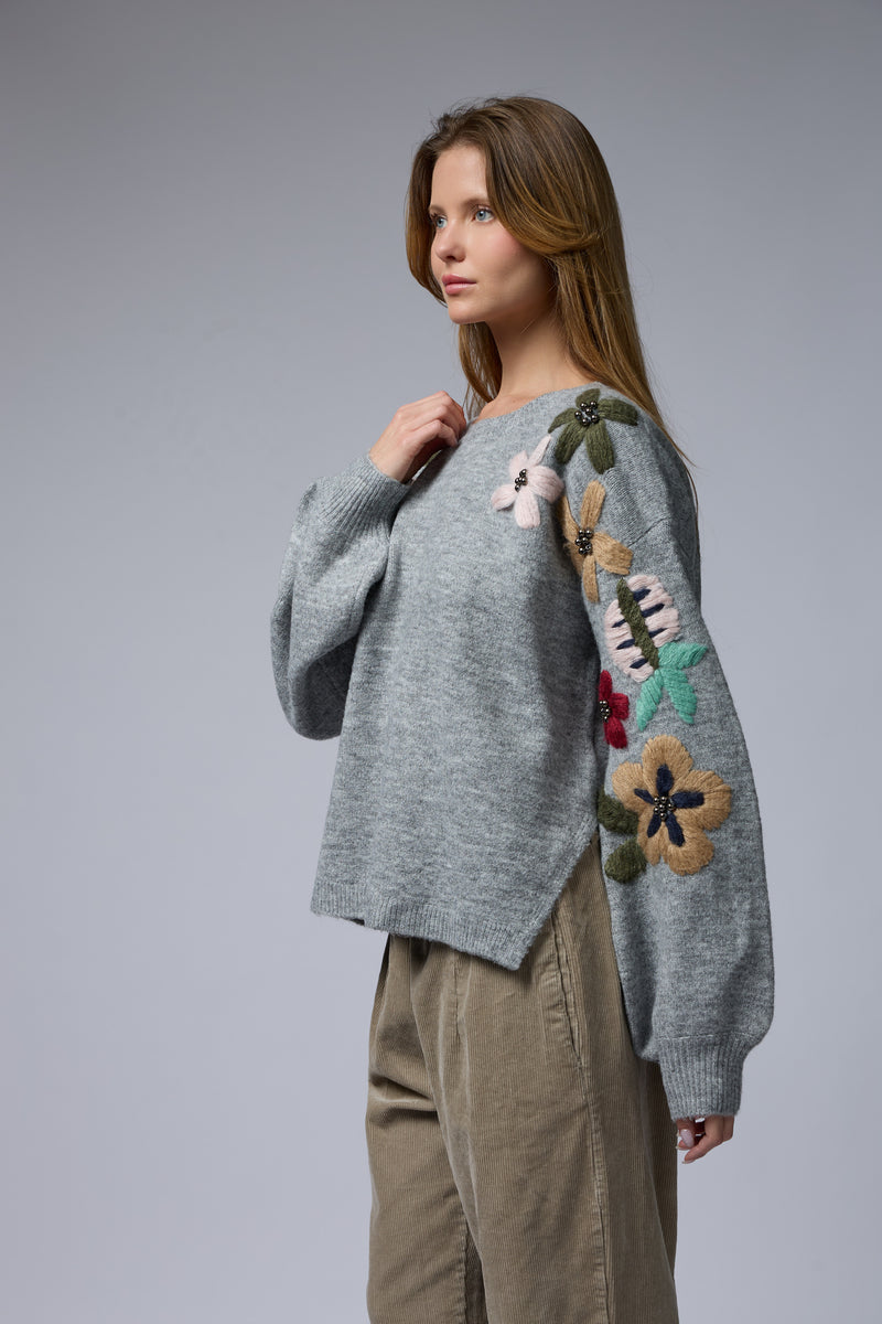 סוודר פרחים/ניטים