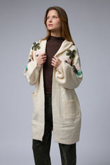 עליונית סריג רקמת פרחים