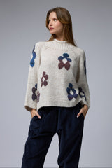 סריג פרחים רטרו