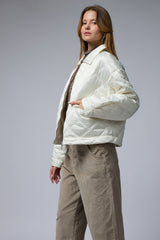 מעיל קווילט מעויין רחב