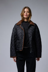 מעיל קווילט קצר+קורדרוי