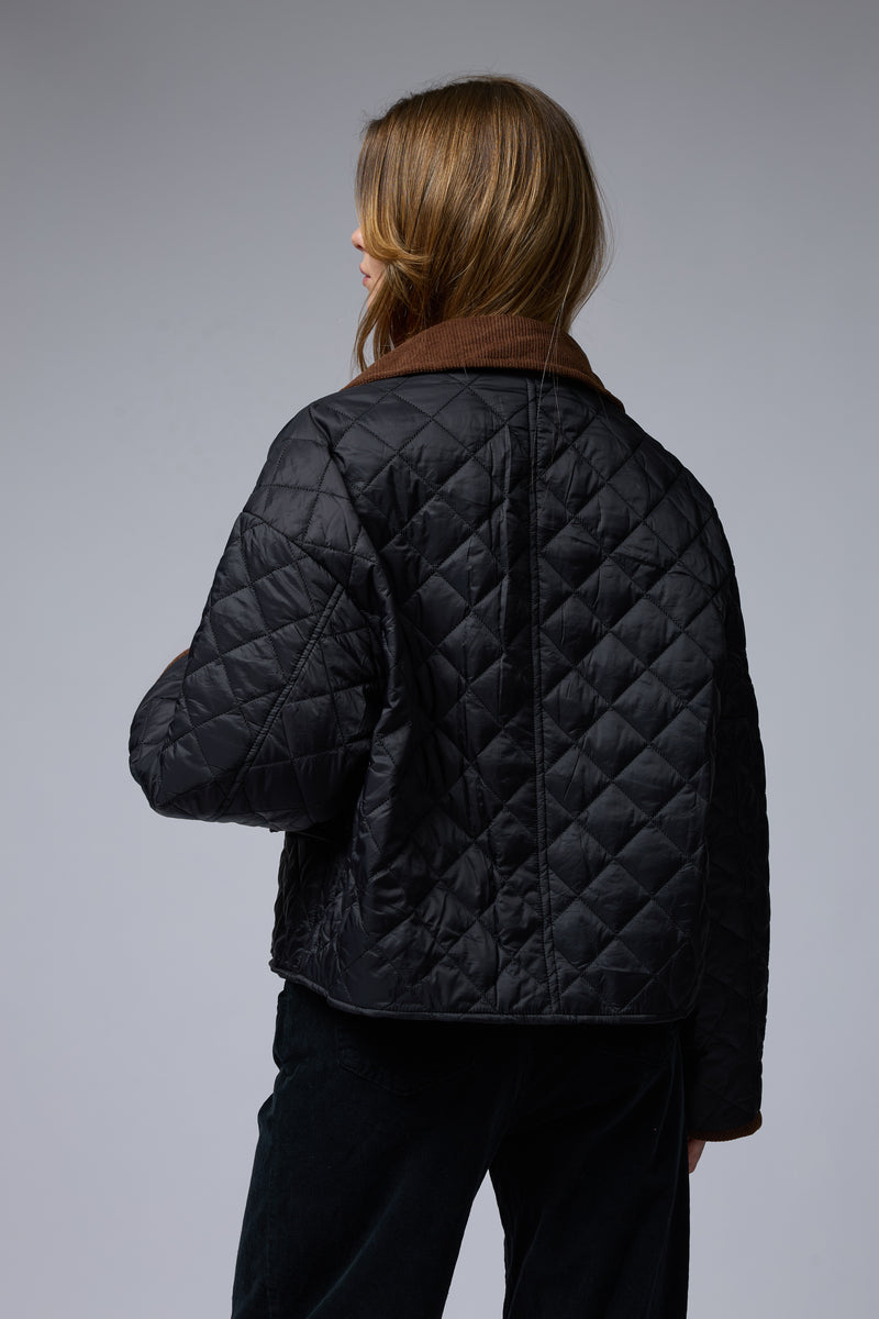 מעיל קווילט קצר+קורדרוי