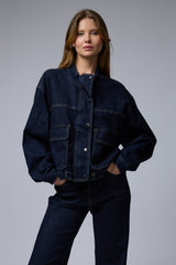 ג'קט ג'ינס תיפור כיסים