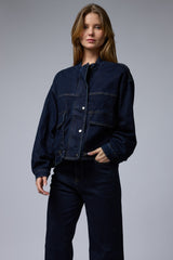 ג'קט ג'ינס תיפור כיסים