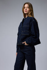 ג'קט ג'ינס תיפור כיסים