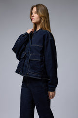 ג'קט ג'ינס תיפור כיסים